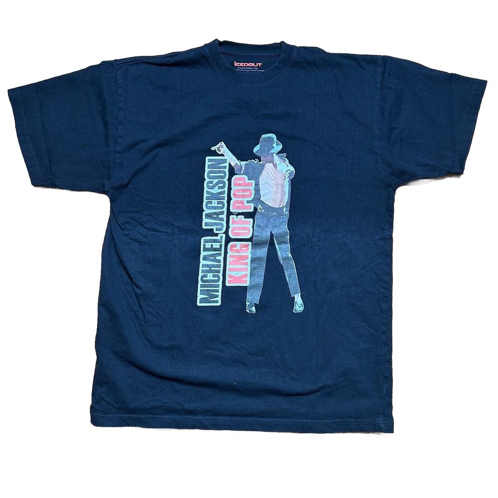 Icedout Clothing Co. XL Black T Shirt Micheal Jackson King of‎ Pop Made in Korea
